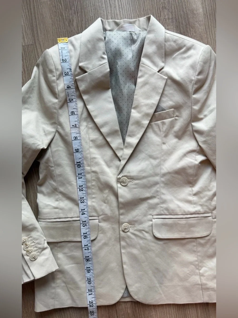 Light Beige Casual Blazer